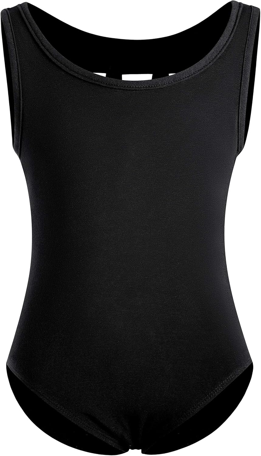 DANSHOW Girls’ M Straps Leotards for Dance Ballet Kids Tank Sleeveless Gymnastics Activewear: Clothing