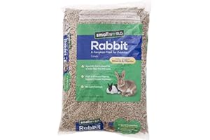 Small World Rabbit Food, Complete Feed, Pelleted Food for Rabbits, Fortified with Essential Vitamins & Minerals for Daily Health, High-Fiber Diet for Digestive Support, Resealable Bag, 10 lb