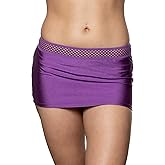 Pin Up Doll Women's Scrunch Back Micro Mini Skirt, Low Rise Stretchy Skirt for Night Out, Festival or Rave, Tight Mini Skirts