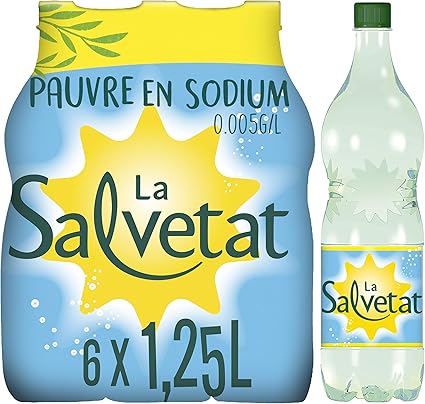 La Salvetat Eau Minérale Gazeuse Bouteille 6 X 125 L