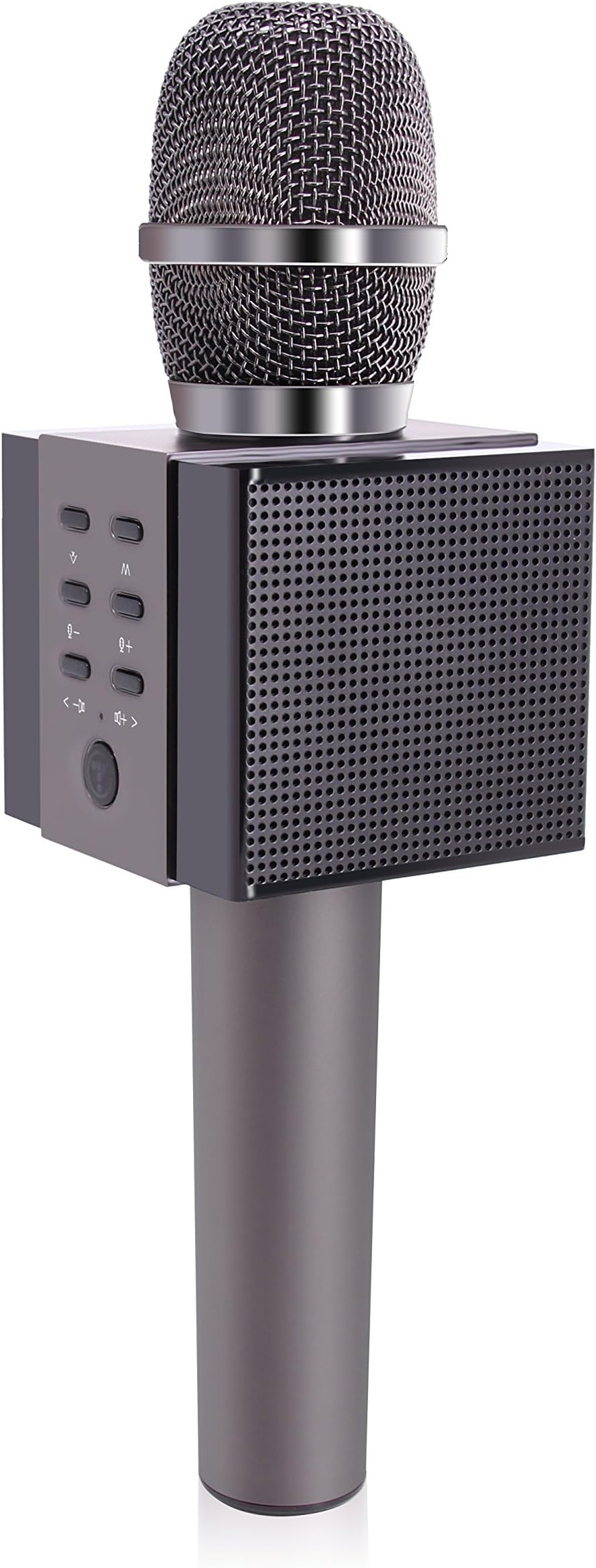 【Latest Models】Tosing 008 Portable Wireless Karaoke Microphones Bluetooth Speaker 2 in 1 Mini Home KTV Playing and Singing Machine for iPhone/Android Smartphone/Tablet（Black）