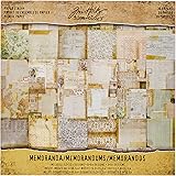 Paper Stash - Memoranda by Tim Holtz Idea-ology, 36 Card Stock Sheets, Various Size Designs (TH93550)