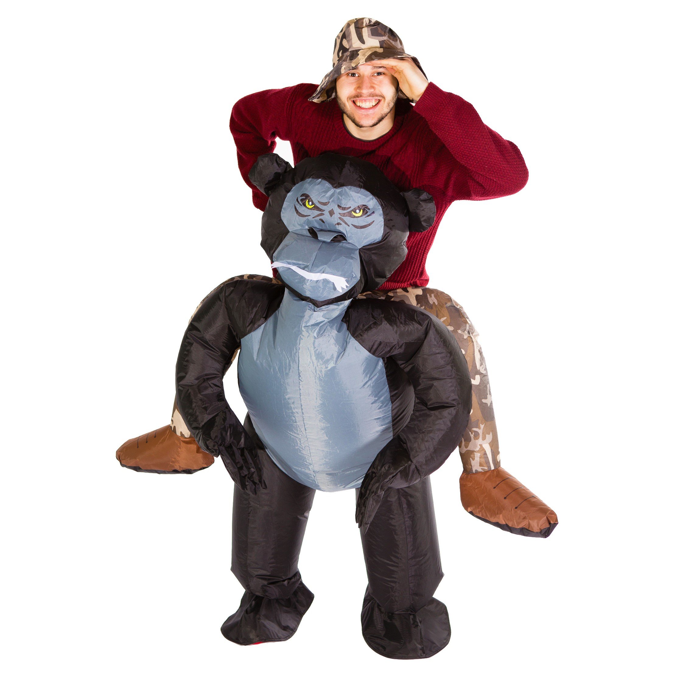 Bodysocks Fancy Dress Inflatable Gorilla Ride On Costume for Adults