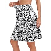 KORALHY 20" Knee Length Skorts Skirts for Women, High Waisted Tennis Athletic Skirt with Zipper Pocket