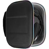 Geekria Shield Headphones Case Compatible with Sennheiser HD400PRO, HD560S, HD598, HD 599SE, HD280PRO, HD 600, Replacement Hard Shell Travel Carrying Bag with Cable Storage (RGB)