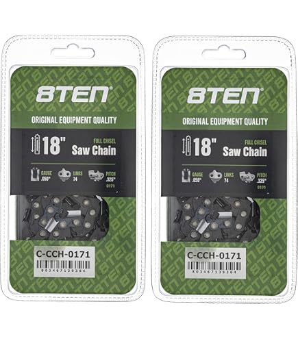 Amazon.com: 8TEN Full Chisel Chainsaw Chain 18 Inch .050 .325 74DL
