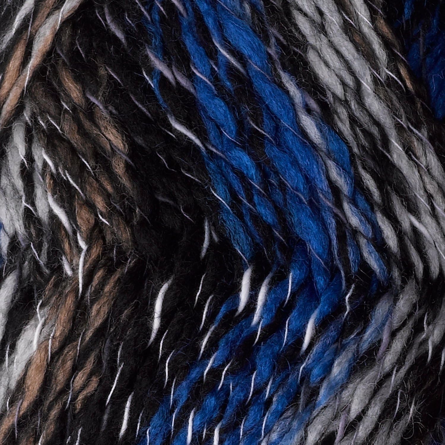 James Brett Tuscany Chunky Knitting Yarn Acrylic & Wool Mix 1 x 100g (TU4 - Blue Black Grey Brown)