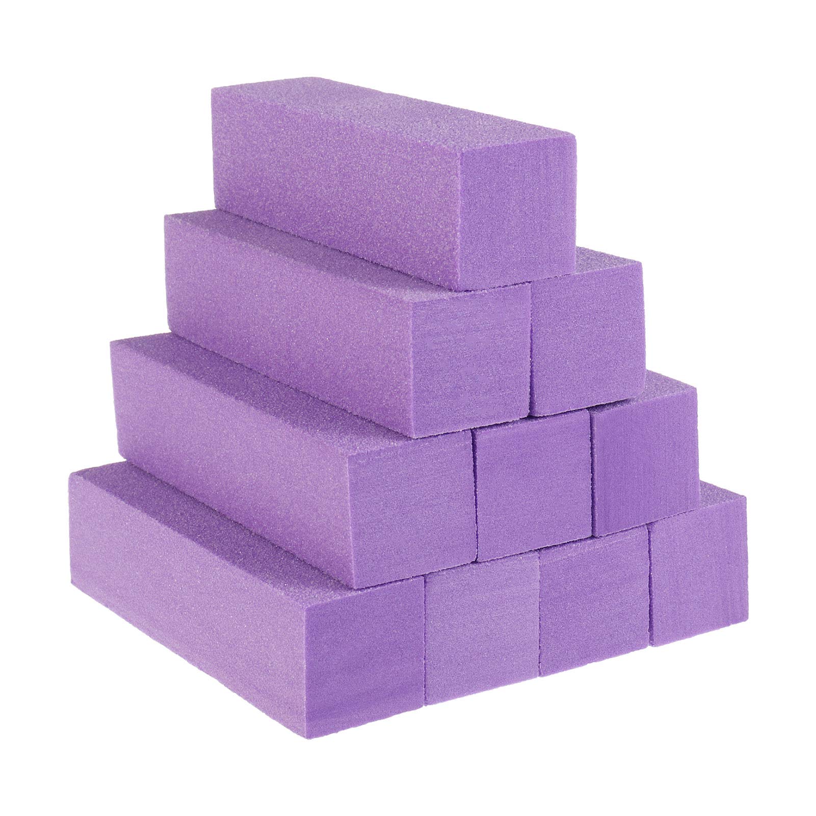 upain 10 Pcs Nail Buffer Block for Gel Natural Acrylic Nails,Professional Sanding Blocks 120 Grit Salon Nail File Sanding Blocks Nails Manicure Care Kit (Purple)
