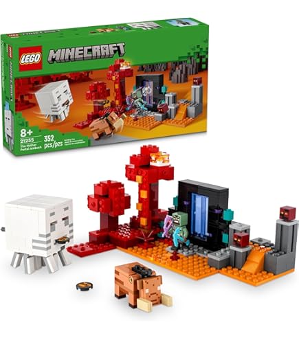 LEGO Minecraft The Nether Duel Building Set for Young Gamers