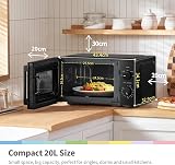COMFEE' 20L Compact Microwave 700W Inverter Black Solo Manual 5 Power Levels view 2