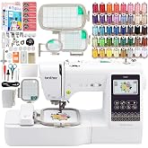 Brother SE700 Combo Embroidery &amp; Sewing Machine with 4 Embroidery Hoops, Embroidery Thread Set &amp; Accessories