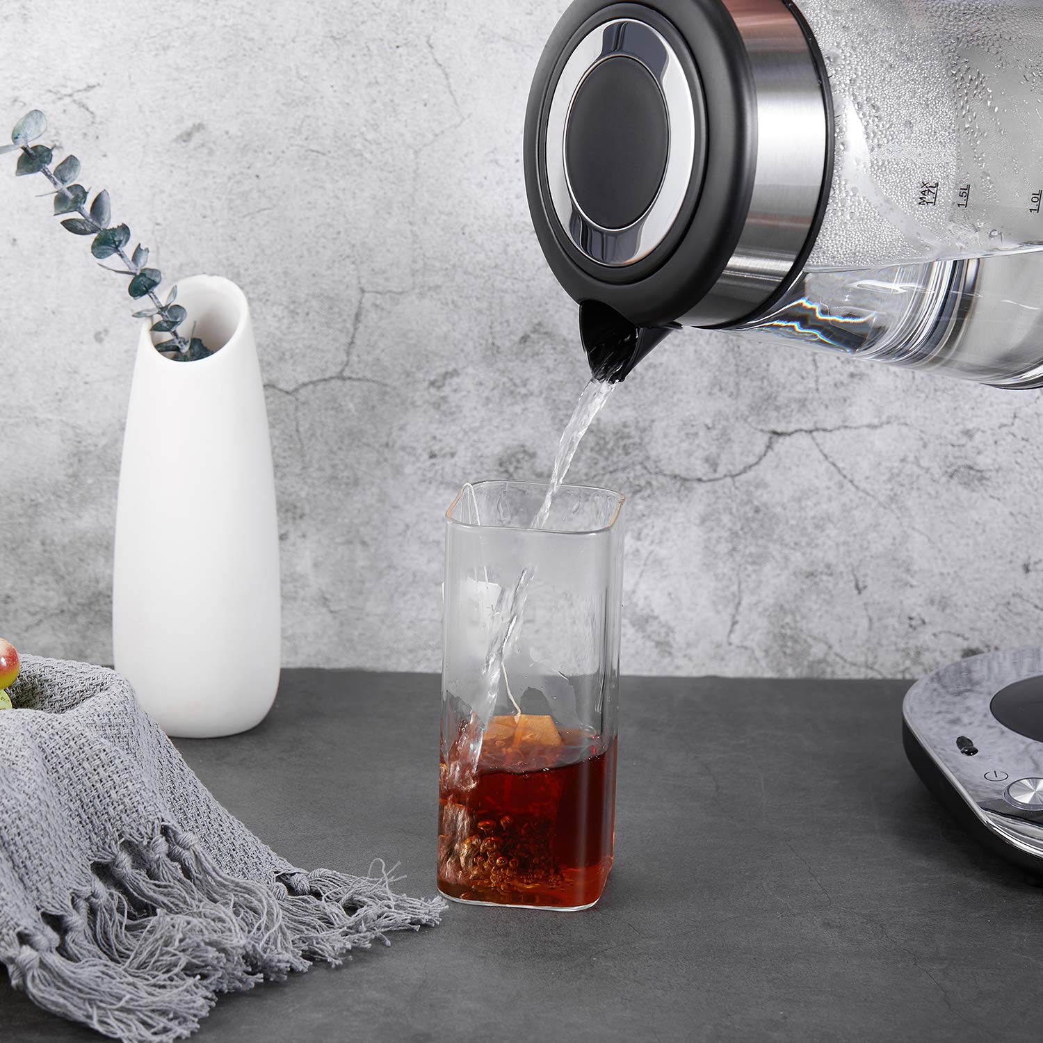 Glass Electric Kettle (BPA free), Professional Temperature Control