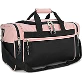 DALIX 21" Blank Sports Duffle Bag Gym Bag Travel Duffel with Adjustable Strap in Pink