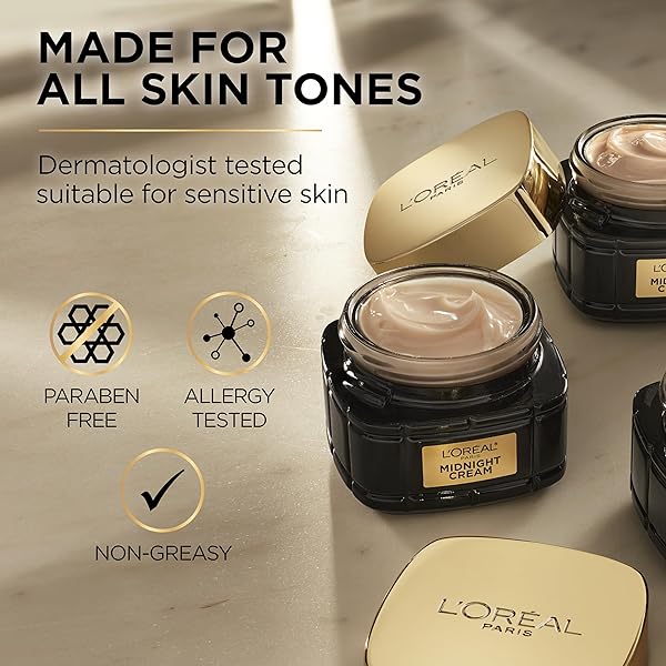L’OREAL PARIS AGE PERFECT ANTI-AGING MIDNIGHT CREAM, FACE MOISTURIZER TO REDUCE WRINKLES AND FIRM SKIN, 1.7OZ + SERUM SAMPLE