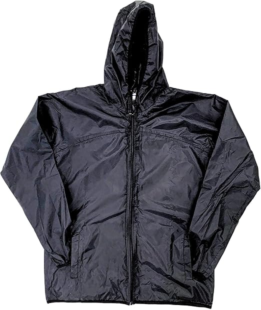 Lightweight RAIN JACKET WATERPROOF Front Zipper at Amazon Men’s