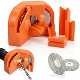 SMARTANG Multipurpose Drill Bit Sharpener for All Bits (5/64''-5/8''),Portable Drill Grinder for HSS,Carbide,Cobalt &amp; Twist Bits,Professional Knife &amp; Chisel Sharpening Tool,Powered by Electric Drill