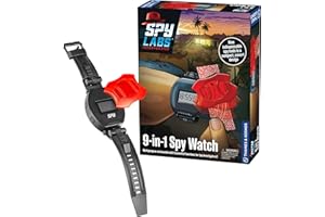 Thames & Kosmos Spy Labs: 9-in-1 Spy Watch | Time, Date, Alarm Clock, Stopwatch, Magnifying Glass, Secret Message Tools & More| Essential Gadget from The Detective Gear Experts for Young Investigators