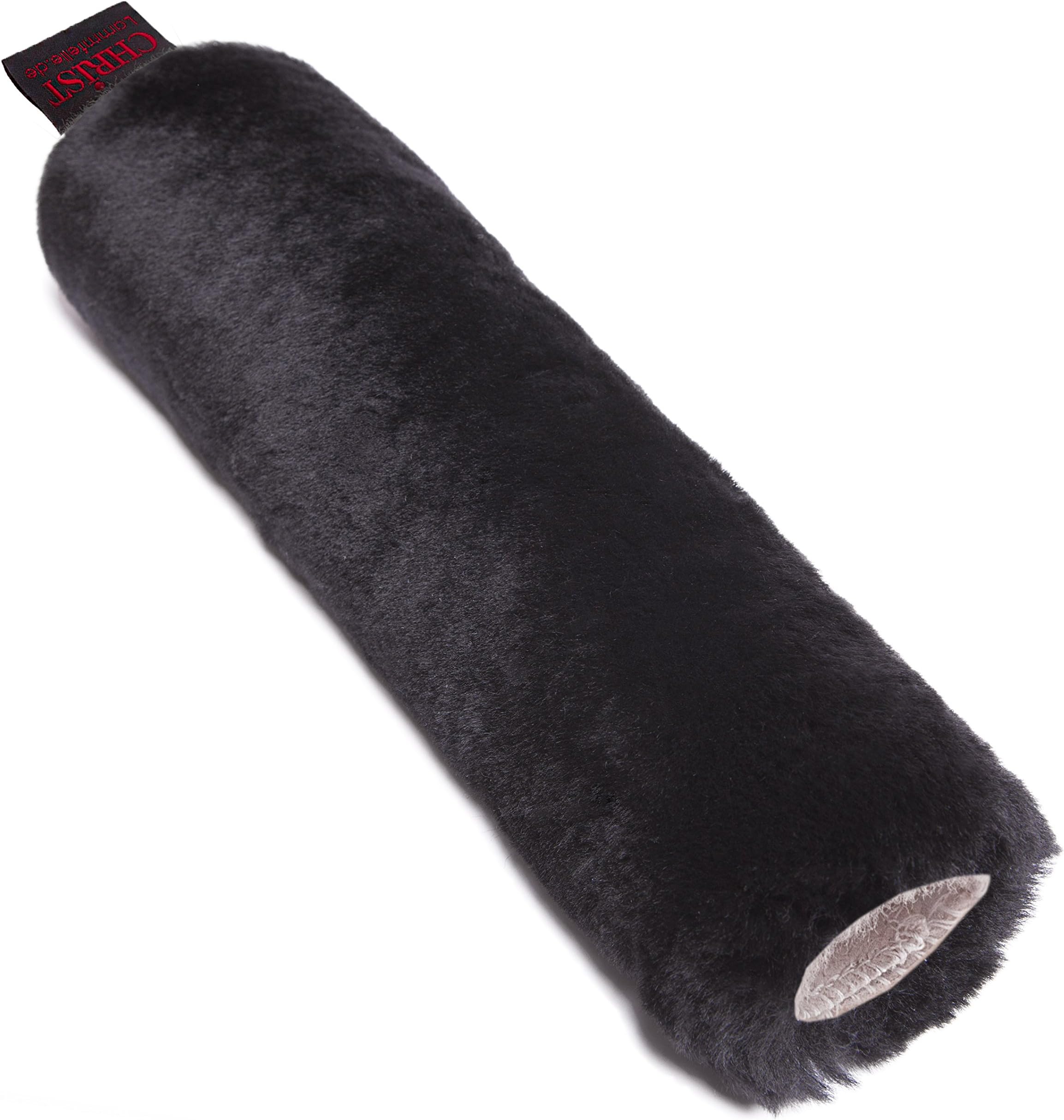 CHRIST Sheepskin cover for noseband Protection for horse and bridle, noseband, snaffle or headstall (genuine sheepskin), one size (28 cm/approx. 11 in), in beige, anthracite, black, brown