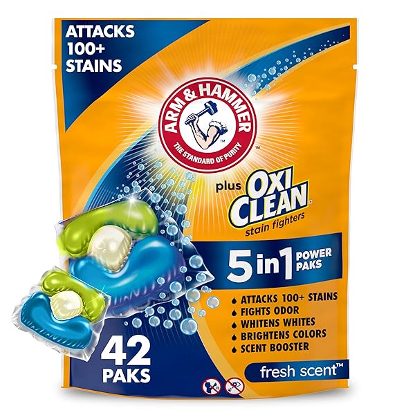 ARM & HAMMER PLUS OXICLEAN 5-IN-1 LAUNDRY DETERGENT...