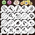 Konsait 2024 Graduation Baking Stencils, 20 Pieces Cookie Stencils for Graduation Decoration, Congrats Grad Hooray Cap Diploma Stencil Templates Mold for Coffee Cake Graduation Party Favors Supplies