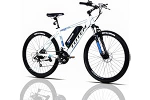 Totem Electric Bike for Adults 26”, Mountain Ebike 350W Motor, 20MPH Victor 2.0 with 36V 10.4Ah Removable Battery, E-MTB with Shimano 21 Speed Gears, Upgraded Adjustable stem, UL2849 Certified