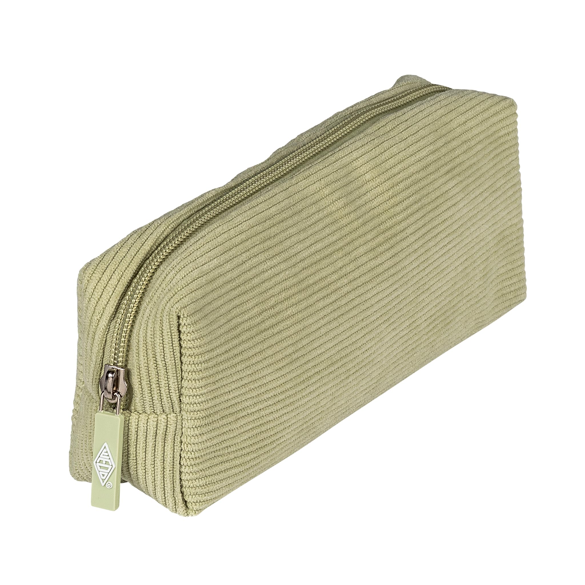 WEDO Corduroy Look Cotton Pencil Case, Pistachio, Cord