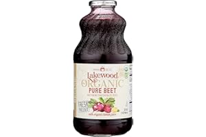 Lakewood Organic Pure Beet, Fresh Pressed, Beetroot, Bottle,Can, 32 Fl Oz, Pack of 6