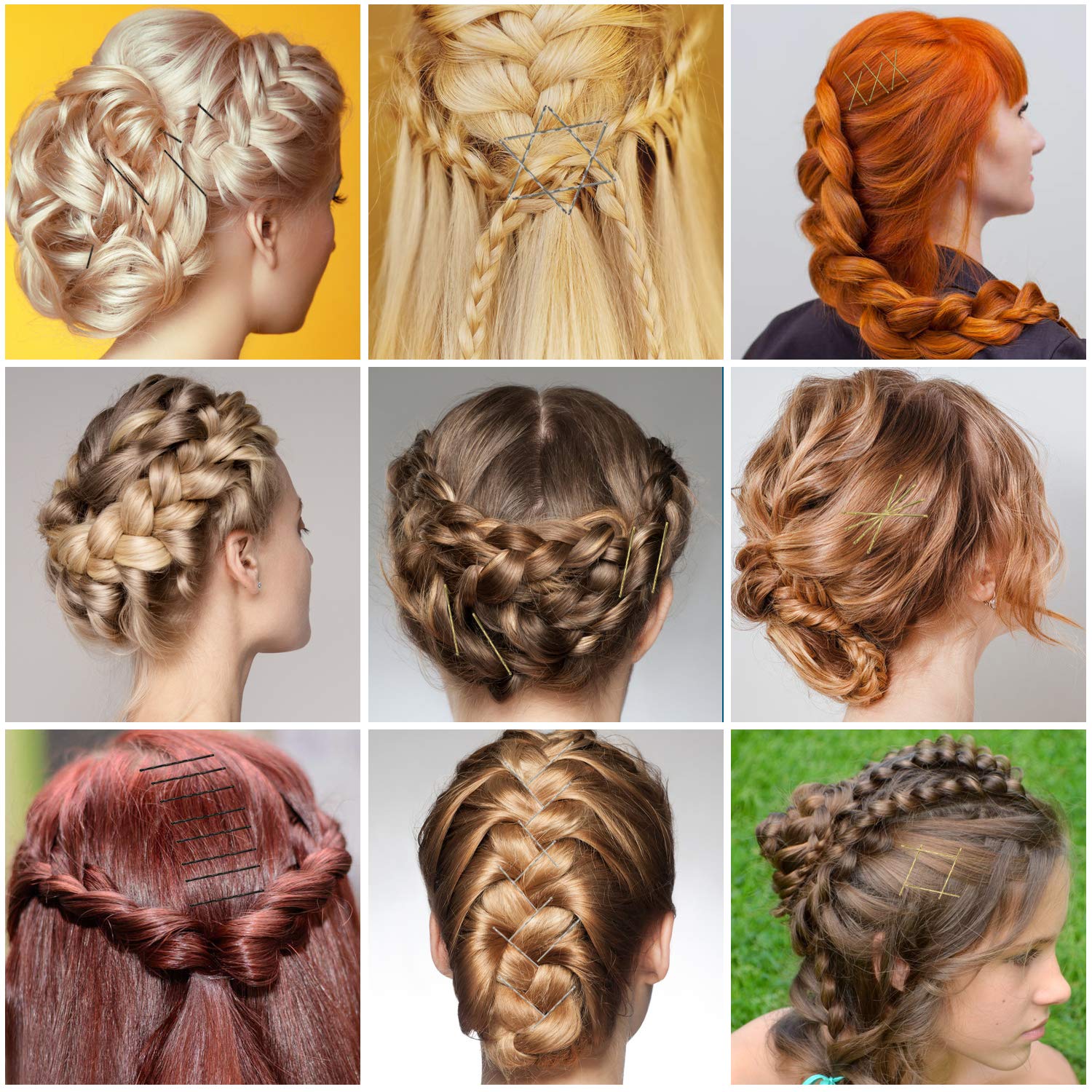240 Pieces Bobby Pins, Hair Clip High-Grade Hair Clips Metal Hairpin Set for Girls, Women (black) : Beauty