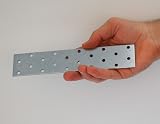 LLB Pack of 10 Galvanised Z275 Joining Plates 200x40x2mm 8" Timber Wood view 4