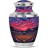 KARYLIZ Baseball Urn for Ashes Adult Male - 10 Inch Funeral Urns for Human Ashes Adult Female - Large Baseball Urns for Mom & Dad - Decorative Memorial Cremation Urn for Women & Men