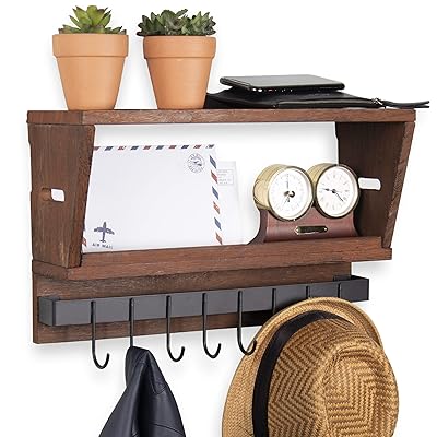 Rustic Wall Mount Coat Rack with Key Hooks Mail Bahrain Ubuy