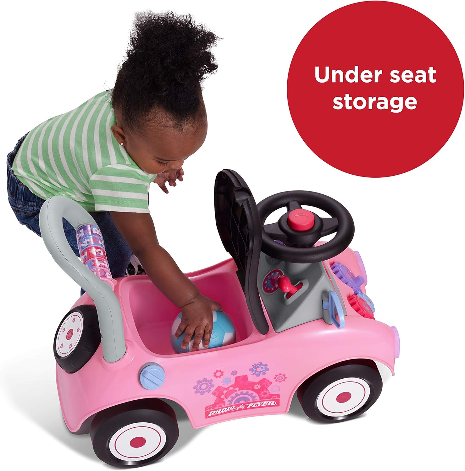 Radio Flyer Creativity Car, Sit to Stand Toddler Ride On Toy, Ages 1-3: Toys & Games