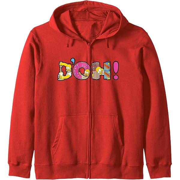 Sweat Capuche Bière Donuts Sweat Homer Simpson D'OH! - Bière Et Donuts Version Capuche Pull Simpson