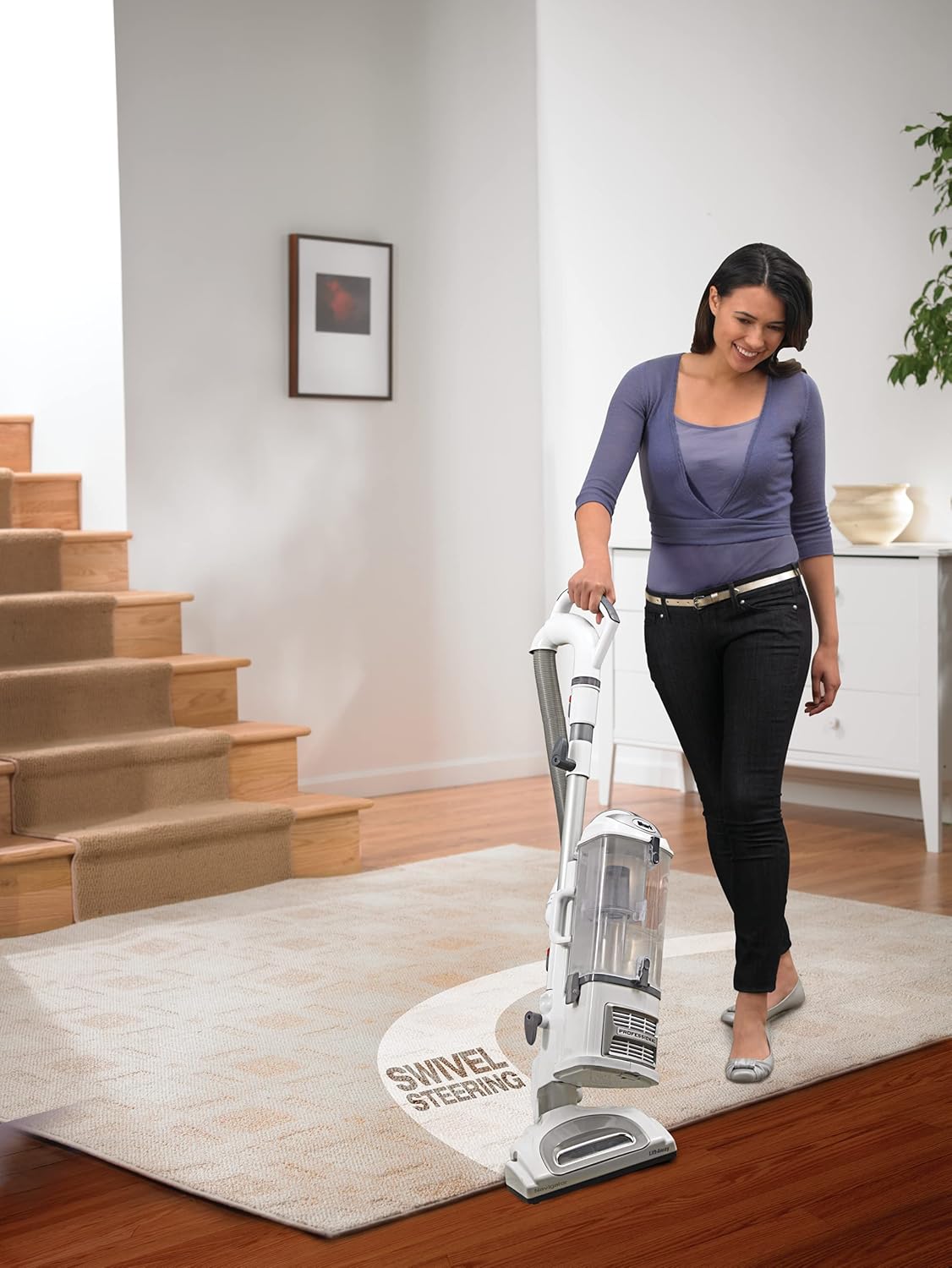 Shark NV358 Navigator Lift-Away Professional Upright Vacuum Cleaner, Powerful and Lightweight with Hepa Filter, White: Home & Kitchen