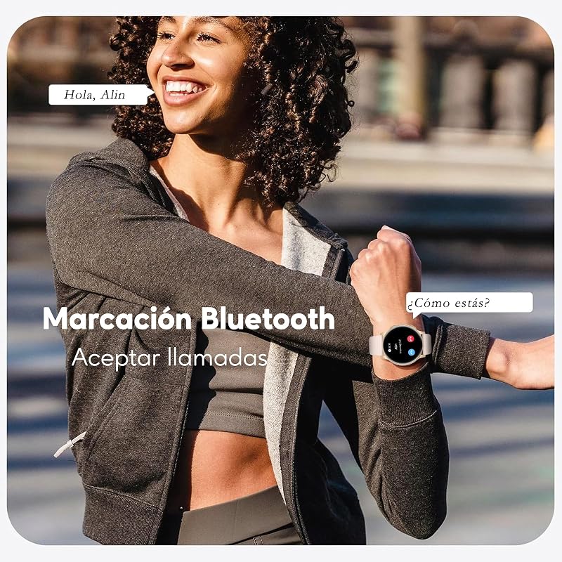 Reloj Inteligente Hombre Mujer con Llamadas Bluetooth, Smartwatch Esfera Redonda 1,38" con 147+ Modos Deportivos, Pulsómetro, IP68 Impermeable, Compatible con Android iOS
