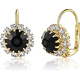 Brazel 18K Gold Plated Crystal Flower Earrings for Women