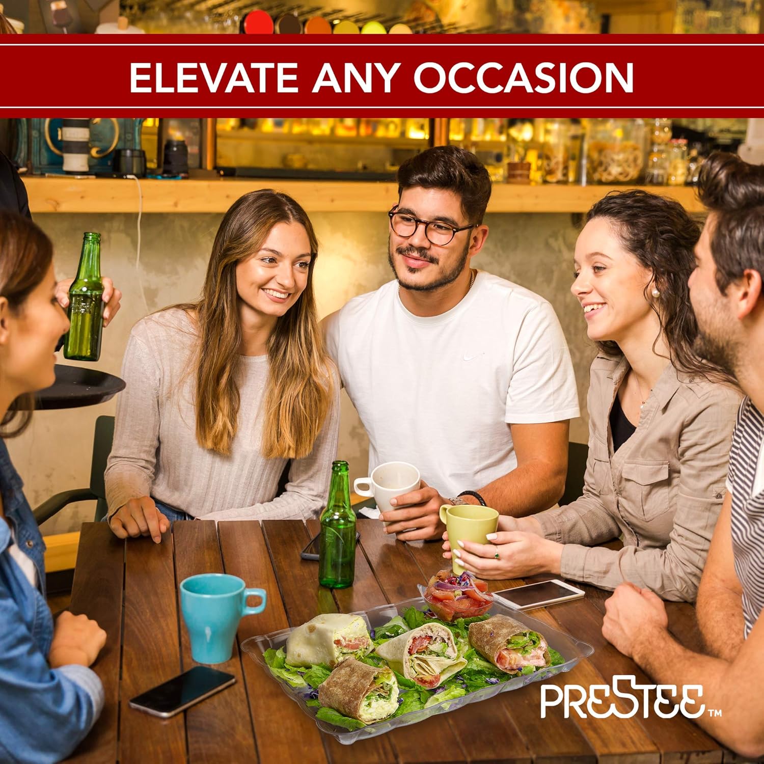  | Plastic Serving Trays – Serving Platters | 12 Pack, 9"X13" | Rectangular Disposable Party Platters and Trays | Clear Disposable Serving Trays for Parties | Party Serving Trays and Platters: Serving Trays
