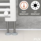 FUX 20 Radiator Pipe Covers 22mm Single Collars Window Grey view 2