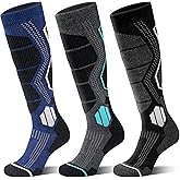 YESWEL Merino Wool Ski Socks For Men & Women, 2/3 Pairs, Thermal Warm Knee-High Winter Socks For Snowboard, Skiing