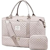 LOVEVOOK Travel Duffle Bag,Weekender Bags for Women with Shoe Compartment,Carry on Overnight Bag with Toiletry Bag,Gym Duffel Bag with Wet Pocket, Hospital Bags for Labor and Delivery