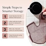 Kitsch Soap Saver Bag Recycled Mesh Pouch for Bar Soap - Chocolate view 7
