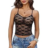 Avidlove Bralettes for Women Lace Spaghetti Strap Camisole Y2k Crop Tops Going Out Tank Tops