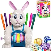 JOYIN Motorized Easter Egg Decorator Kit, Easter Busy Bunny Egg Spinner Whirler Decorating Machine with 10 Non-Toxic Markers 