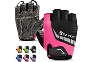 GEZVOC Cycling Gloves with Shock-Absorbing Pad, Extra Grip, Flexible Fit, Light Weight, Breathable for Men and Women Mountain Biking