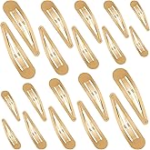 WILLBOND 40 Piece Barrettes Women Snap Hair Clips Women Large Metal Snap Nonslip Hair Clip Accessories, 3.5 Inch, 3.1 Inch, 2.8 Inch, 2.4 Inch, 2 Inch(Golden)