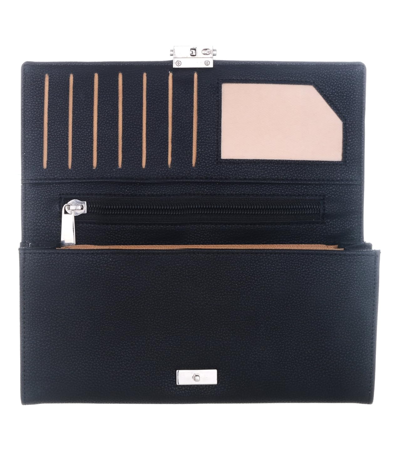 markques diana leather clutch purse for women and girls (dia-3301) (black)