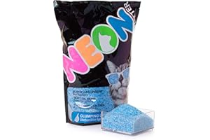 NEON Clumping Silica Gel Crystal Cat Litter, Blue
