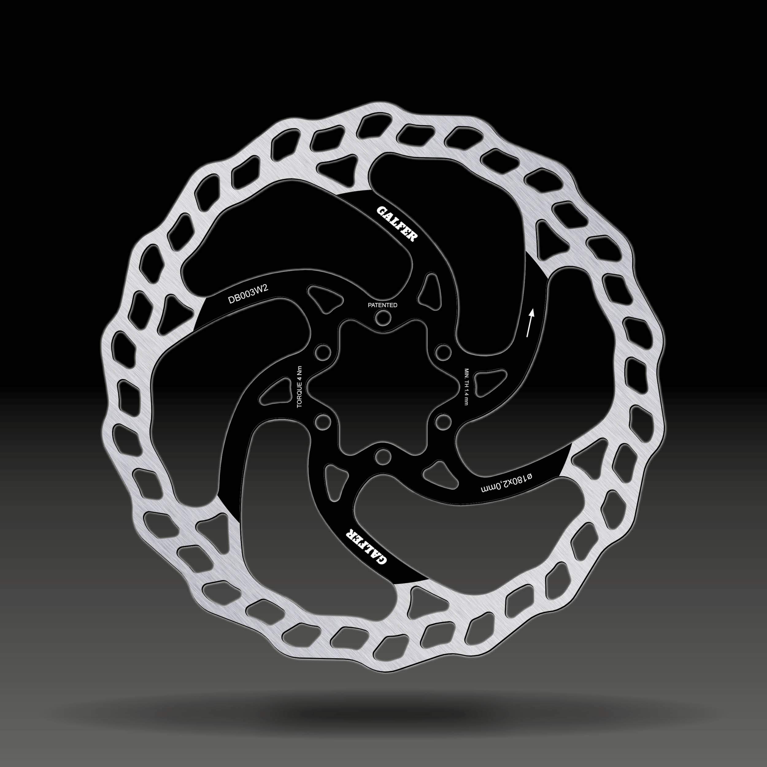 Galfer Wave Brake Disc Ø180 x 2.0 mm for Bicycle – MTB