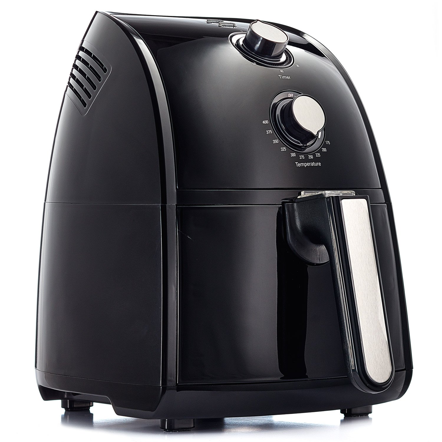 BELLA (14538) 2.5 Liter Electric Hot Air Fryer with Removable Dishwasher Safe Basket, Black