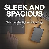 Seagate One Touch 2TB Password Activated USB 3.0 External Drive Space Gray view 3
